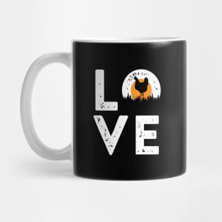 Cute Country Chicken, Farmer Gift, Love Chicken Design design Mug